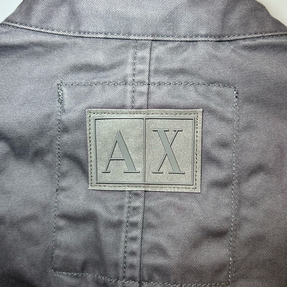 Vintage Armani Exchange Denim padded moto zip bike jacket - Picture 7 of 13